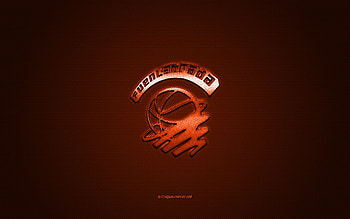 Baloncesto Fuenlabrada, Spanish basketball club, orange logo, orange carbon fiber background, Liga ACB, basketball, Fuenlabrada, Spain, Baloncesto Fuenlabrada logo HD wallpaper