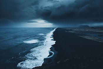 Iceland Blue , iceland, ocean, evening, nature HD wallpaper