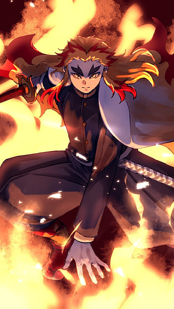 Demon Slayer, Demon Slayer Rengoku HD phone wallpaper