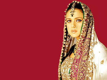 Preity 2, eyes, girl, vermilion, people, actresses, beauty, woman, sari, lady, red HD wallpaper