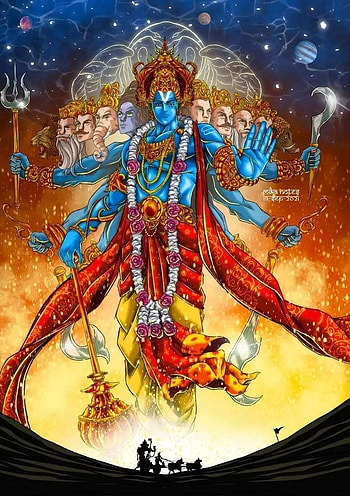 Biswarup of Narayana, religious_item, art HD phone wallpaper