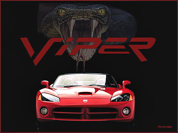 Viper, dodge, red HD wallpaper