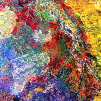 Abstract, View From Above, Multicolored, Motley, Land, Earth, Stains, Spots, Abstraction HD phone wallpaper