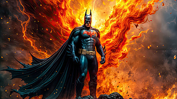 Batman The Deadly Hero, batman, superheroes, artwork, digital-art, ai, deviantart HD wallpaper