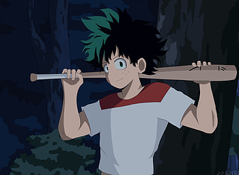 Smile, anime boy, otudoor, Izuku Midoriya HD wallpaper