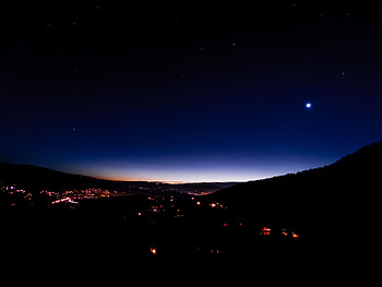 Cities, Night, Dark, Starry Sky, Night City, City Lights HD wallpaper