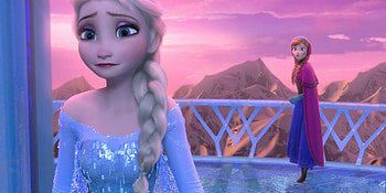 Frozen (2013), blue, blonde, disney, elsa, snow queen, pink, fantasy, Frozen, movie, anna HD wallpaper
