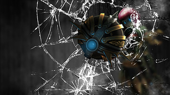 Crack Screen Broken Window Orianna League of Le. HD wallpaper