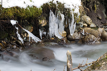 Frozen river, winter, river, white, other, nature, seasons, rocks, ice HD wallpaper