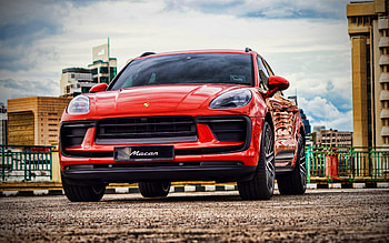 Porsche Macan, , R, 2022 cars, MY-spec, 95B, 2022 Porsche Macan, german cars, red Macan, Porsche HD wallpaper