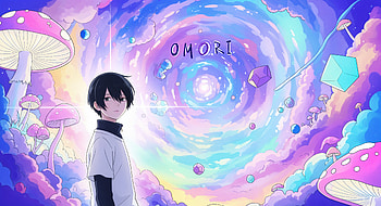 OMORI Dreamscape - Fantasy, OMORI, Anime, boy, mushroom, spiral, anime boy HD wallpaper