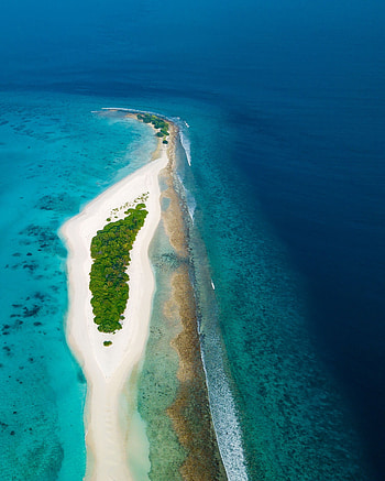 Nature, Water, View From Above, Ocean, Tropics, Island HD phone wallpaper
