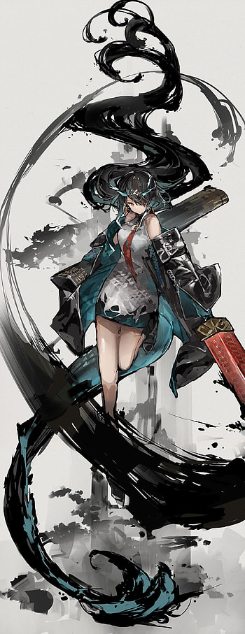 Arknights Dusk, art, painting HD phone wallpaper