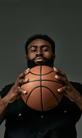 Jaylen Brown NBA Basketball – Bold Court Focus, NBA, basketball, ball HD phone wallpaper