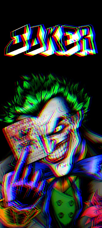 JOKER GLITCH EFFECT, electric blue, art HD phone wallpaper