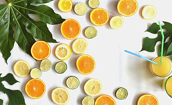Fruits, slices, lemon and oranges HD wallpaper