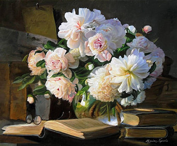 open book, books, table, reading, glasses, blooms HD wallpaper