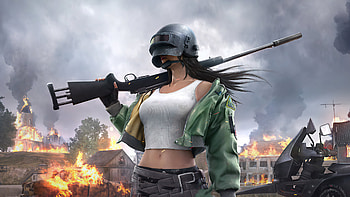 PUBG, helmet girl, 2020 HD wallpaper