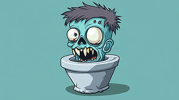 Skibidi Toilet : A Whimsical Zombie Vision, skibidi toilet, zombie, cartoon, toilet, horror HD wallpaper