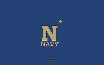 Navy Midshipmen, blue background, American football team, Navy Midshipmen emblem, NCAA, Maryland, USA, American football, Navy Midshipmen logo HD wallpaper