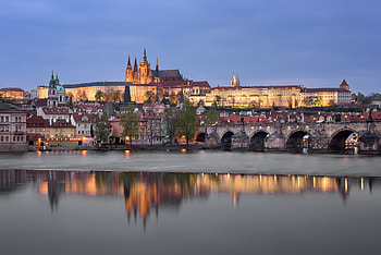 Prague Castle, Charles Bridge view, Anshar graphy, Prague beauty HD wallpaper
