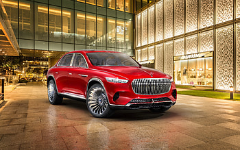 2018 Vision Mercedes-Maybach Ultimate Luxury, concept car, red HD wallpaper