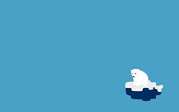 Ice, Minimalism, Polar Bear, Ice Floe HD wallpaper