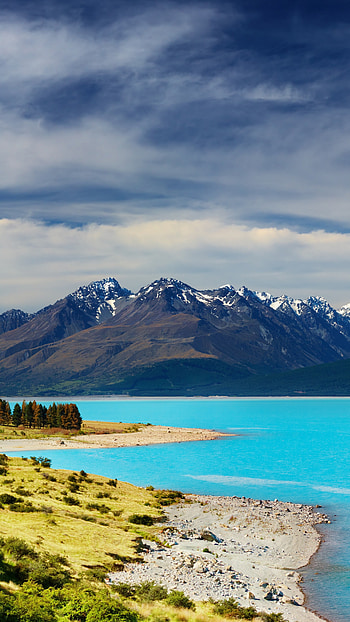 New Zealand river, Mountains view, nature HD phone wallpaper