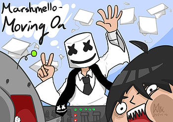 Marshmello Moving On, marshmello, music, dj, artwork HD wallpaper