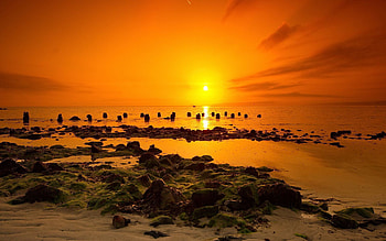 Landscape, Nature, Sunset, Sea HD wallpaper