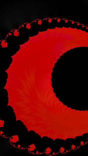 Trippy Psychedelic Fractal, trippy, psychedelic, aesthetic, black, red, Abstract, fractal, abstract black, red and black HD phone wallpaper
