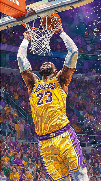Dynamic Slam Dunk NBA, Sports, NBA, basketball, LeBron James HD phone wallpaper