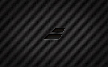 Babolat carbon logo, , grunge art, carbon background, creative, Babolat black logo, brands, Babolat logo, Babolat HD wallpaper