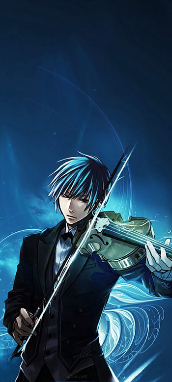 Anime, anime-boy, sky, art, music, anime_character, manga, abstract, pfp, dp HD phone wallpaper