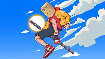The Box Head Cool Guy Sojourn, artist, artwork, art, digital-art HD wallpaper