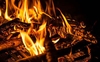 Embers, nature, fire HD wallpaper