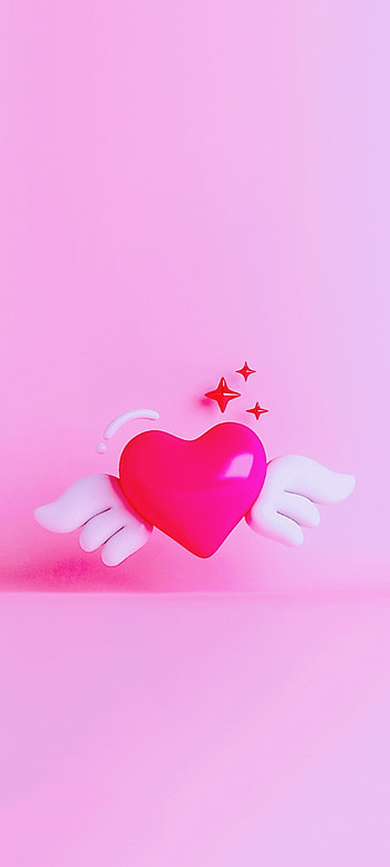 Angel 3d Heart HD phone wallpaper