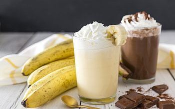 Banana and chocolate, Milkshakes HD wallpaper