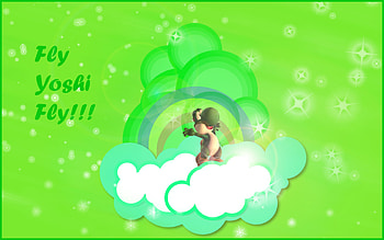 Fly Yoshi Fly, yoshi, green, mario, video games, flying HD wallpaper