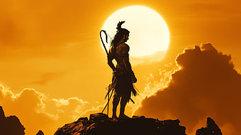of Lord Ram, the Sun God in Radiant Glory, sun HD wallpaper