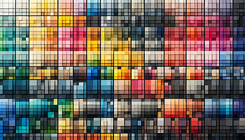 Colorful Mosaic Palette, color palette, square, Abstract, grid HD wallpaper