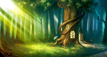 Growing up, rays, magic, wonder, art, , spring, serenity, silence, shadows, fantasy, abstract, green, nature, flowers, forest, harmony HD wallpaper