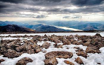 Nature, Stones, Snow, Dahl, Distance HD wallpaper