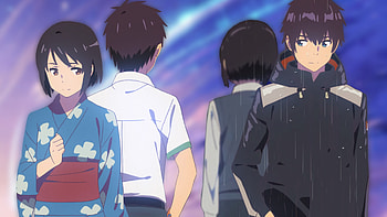 Taki and Mitsuha, Your Name HD wallpaper