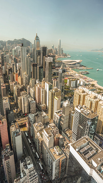 Cities, City, Building, View From Above, Coast, Megapolis, Megalopolis HD phone wallpaper