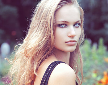 Sexy blonde, sexy, face, girl, model HD wallpaper