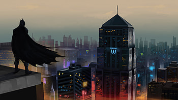 Batman In Gotham City , batman, superheroes, artist, artwork, digital-art, deviantart HD wallpaper