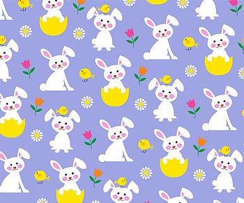 Pattern, egg, blue, bunny, white, yellow, texture, easter HD wallpaper
