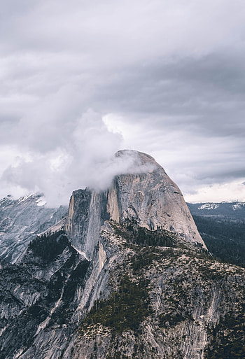 Nature, Rocks, Fog, Precipice, Break, Slope HD phone wallpaper