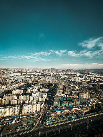 Cities, Sky, Architecture, City, Building, Road HD phone wallpaper
